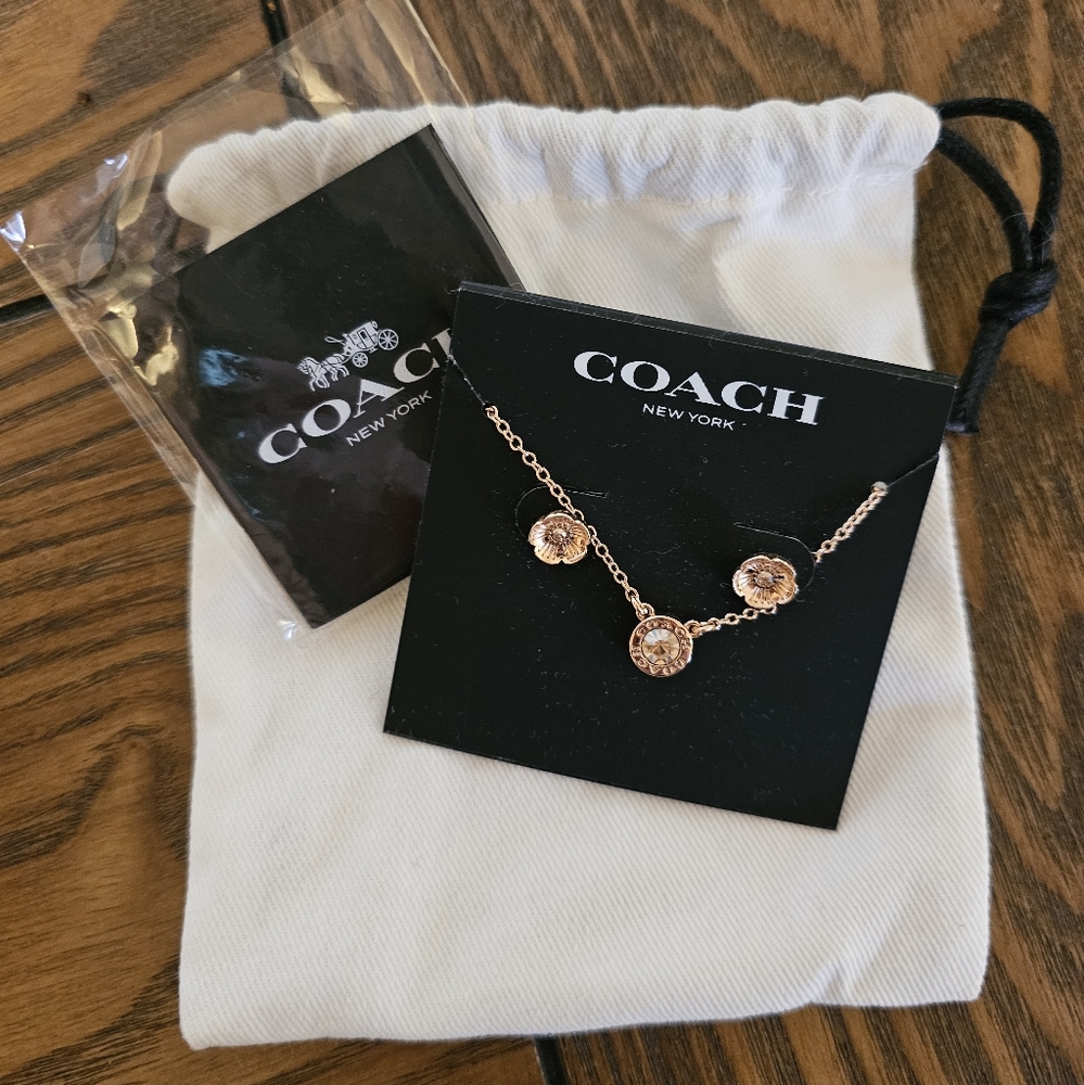 COACH necklace & earrings set